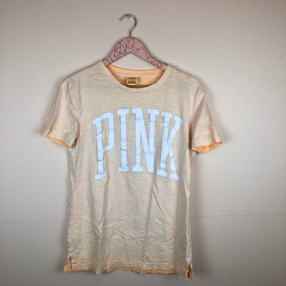 PINK Victoria’s Secret Orange Short Sleeve Top - Picture 1 of 5